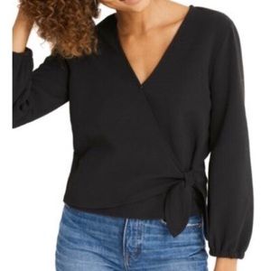 Madewell Texture & Thread Crepe Wrap Top